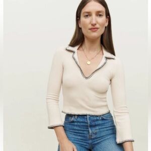 Reformation | Nolen Knit Top | Color Bone